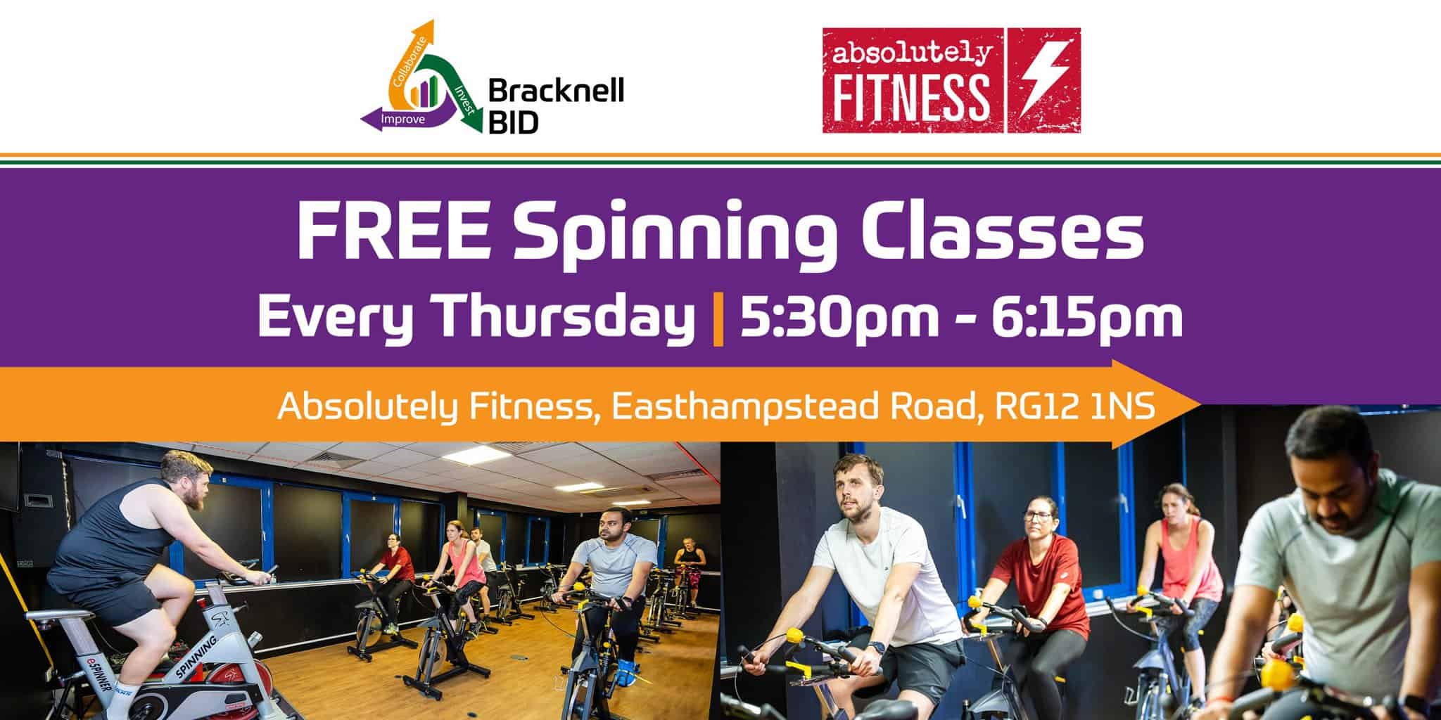 Bracknell BID's FREE Spinning Classes New dates released! Bracknell BID