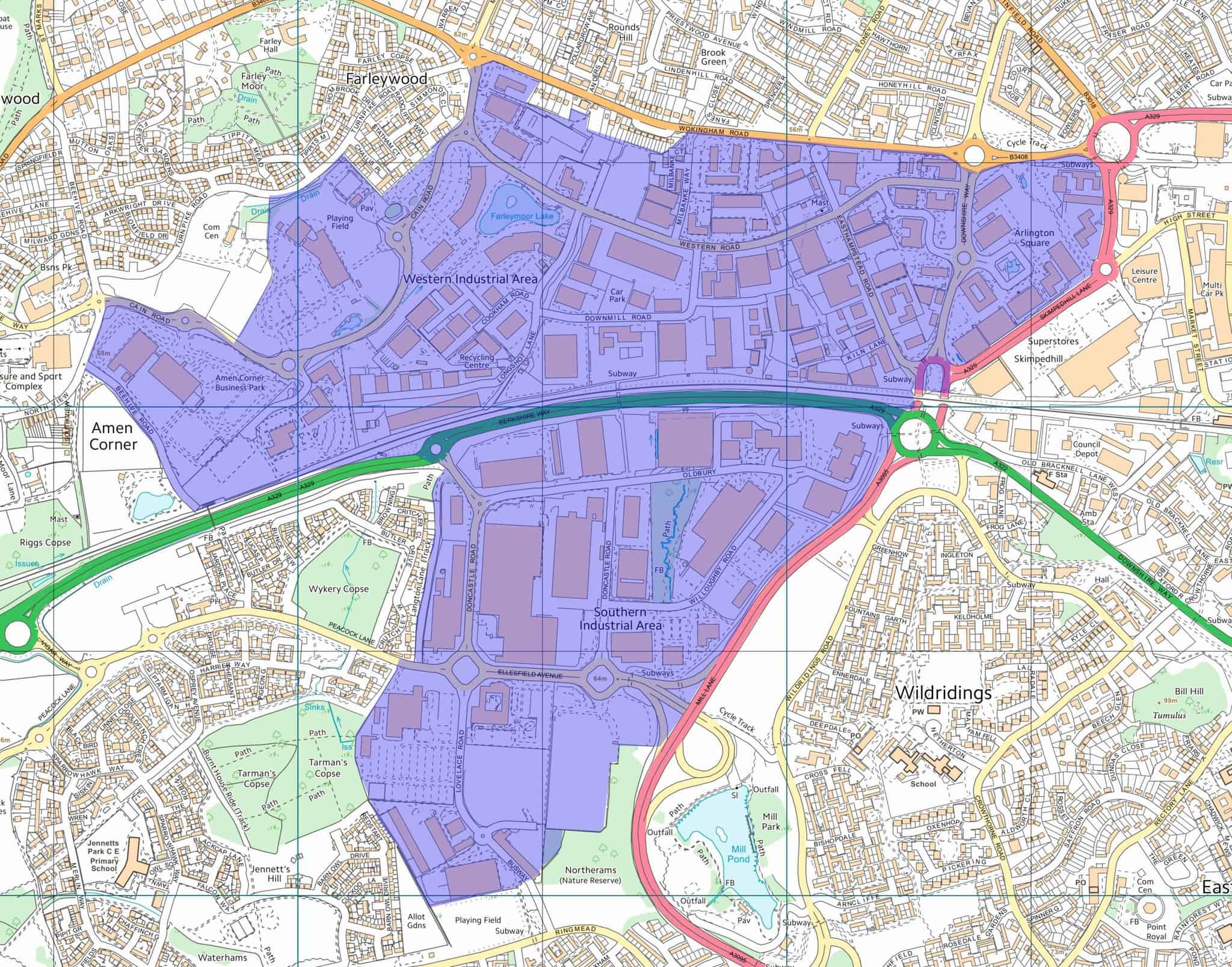 Bracknell BID area map